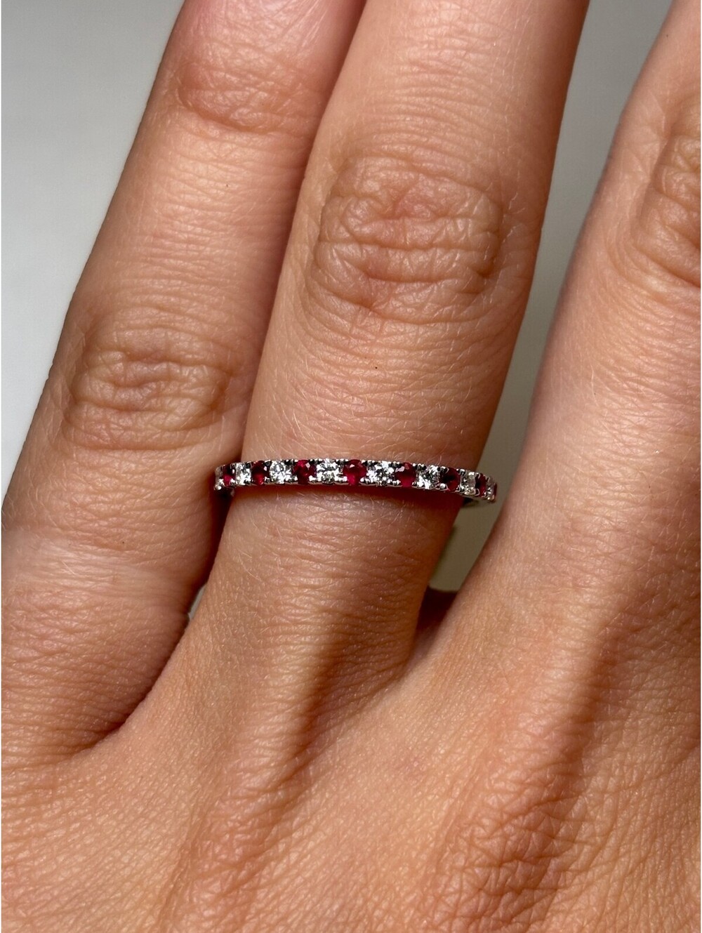 Platinum Ruby and Diamond Ring